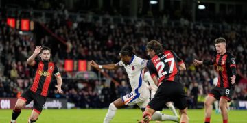 Christopher Nkunku marque en match face à Bournemouth